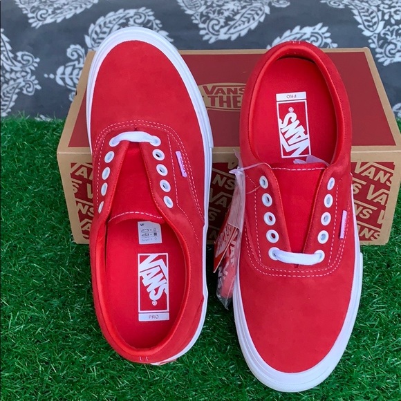 VANS ERA PRO SUEDE RED/WHITE Men’s - Picture 11 of 16